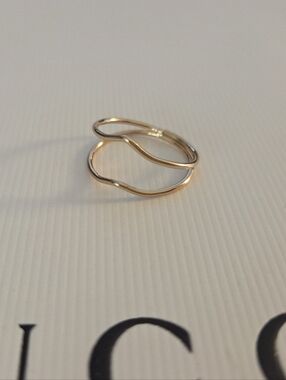 🔷️ Minimalist Gold V-Shaped Stacking Rings - Women Jewelry Size 6 NWT